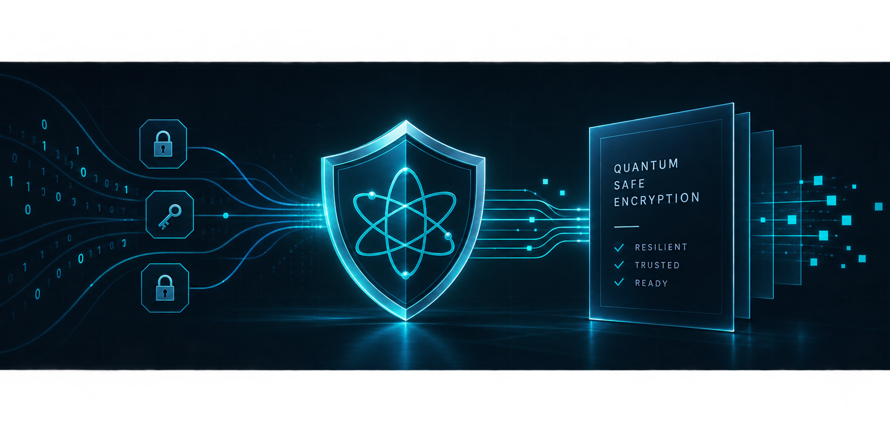 Quantum-safe encryption and post-quantum security illustration