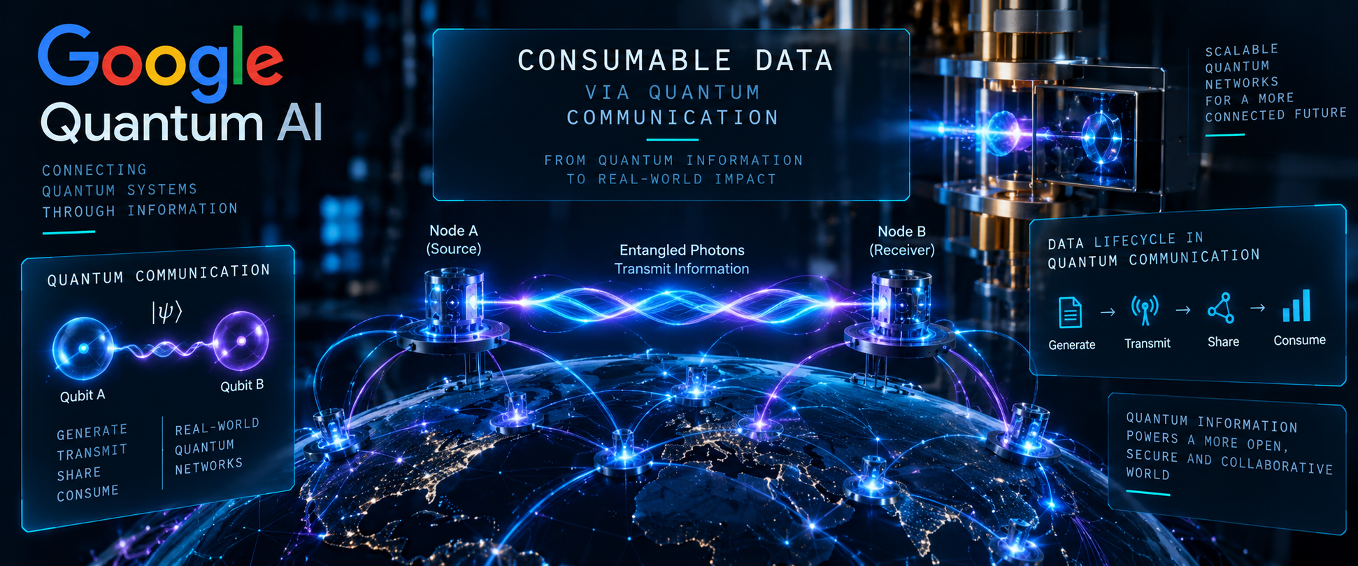 Google Quantum AI — Consumable Data via Quantum Communication