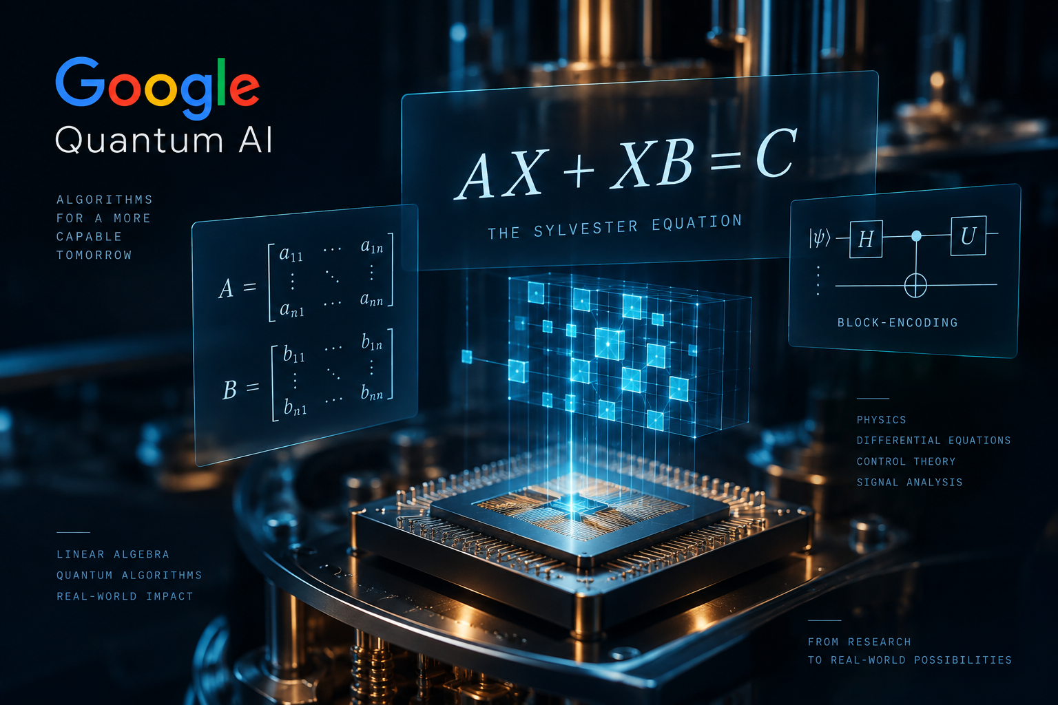 Google Quantum AI research on linear matrix equations