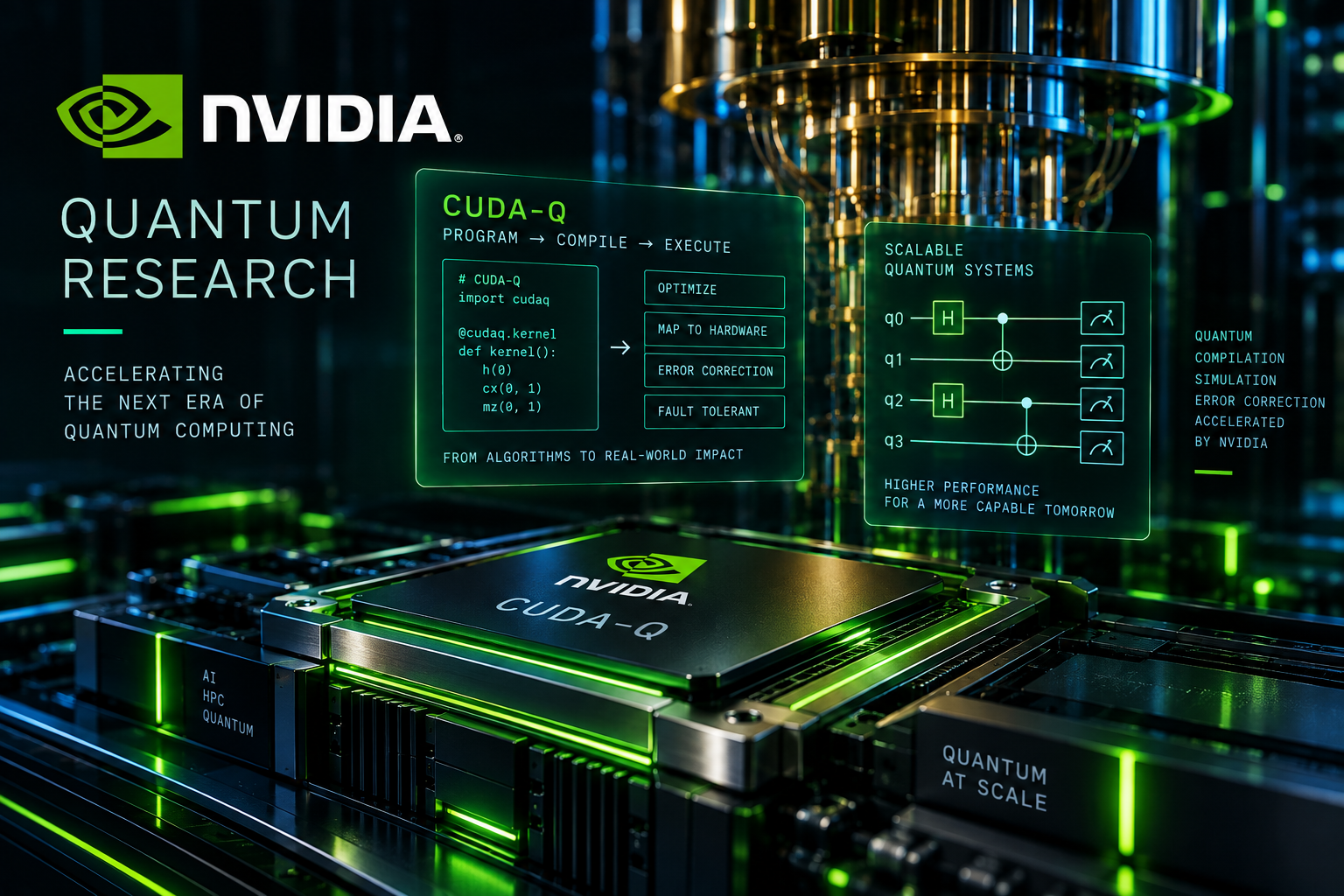 NVIDIA CUDA-Q Logical quantum computing research
