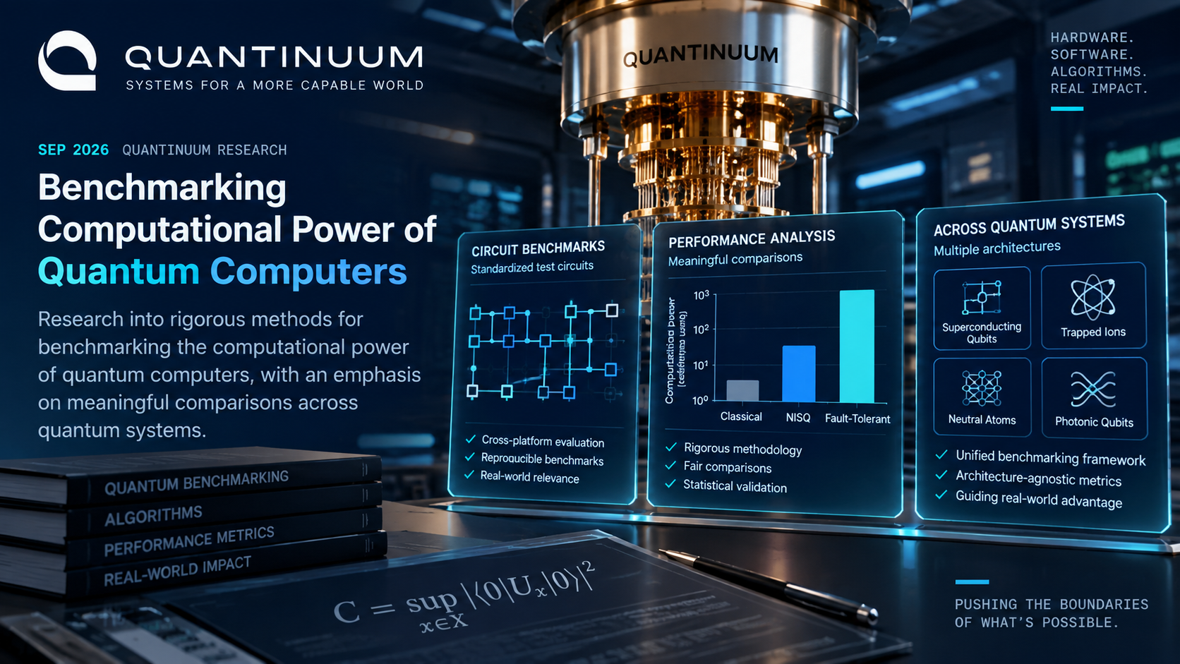 Quantinuum benchmarking computational power of quantum computers