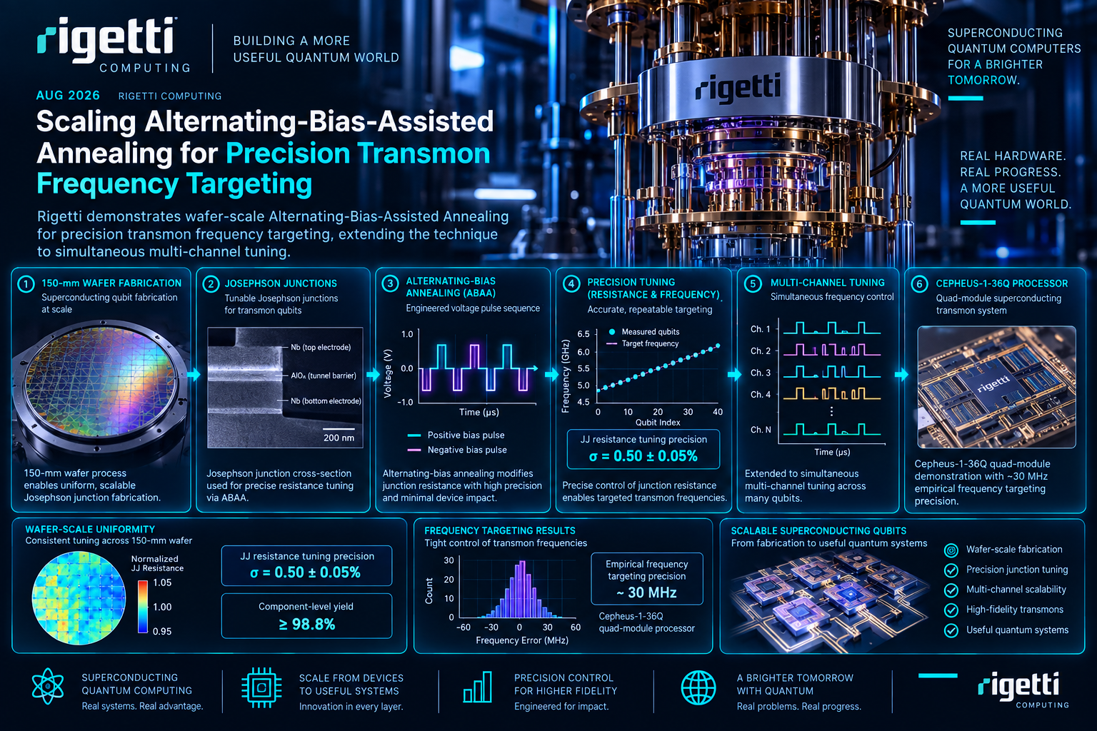 Rigetti Alternating-Bias-Assisted Annealing for precision transmon frequency targeting